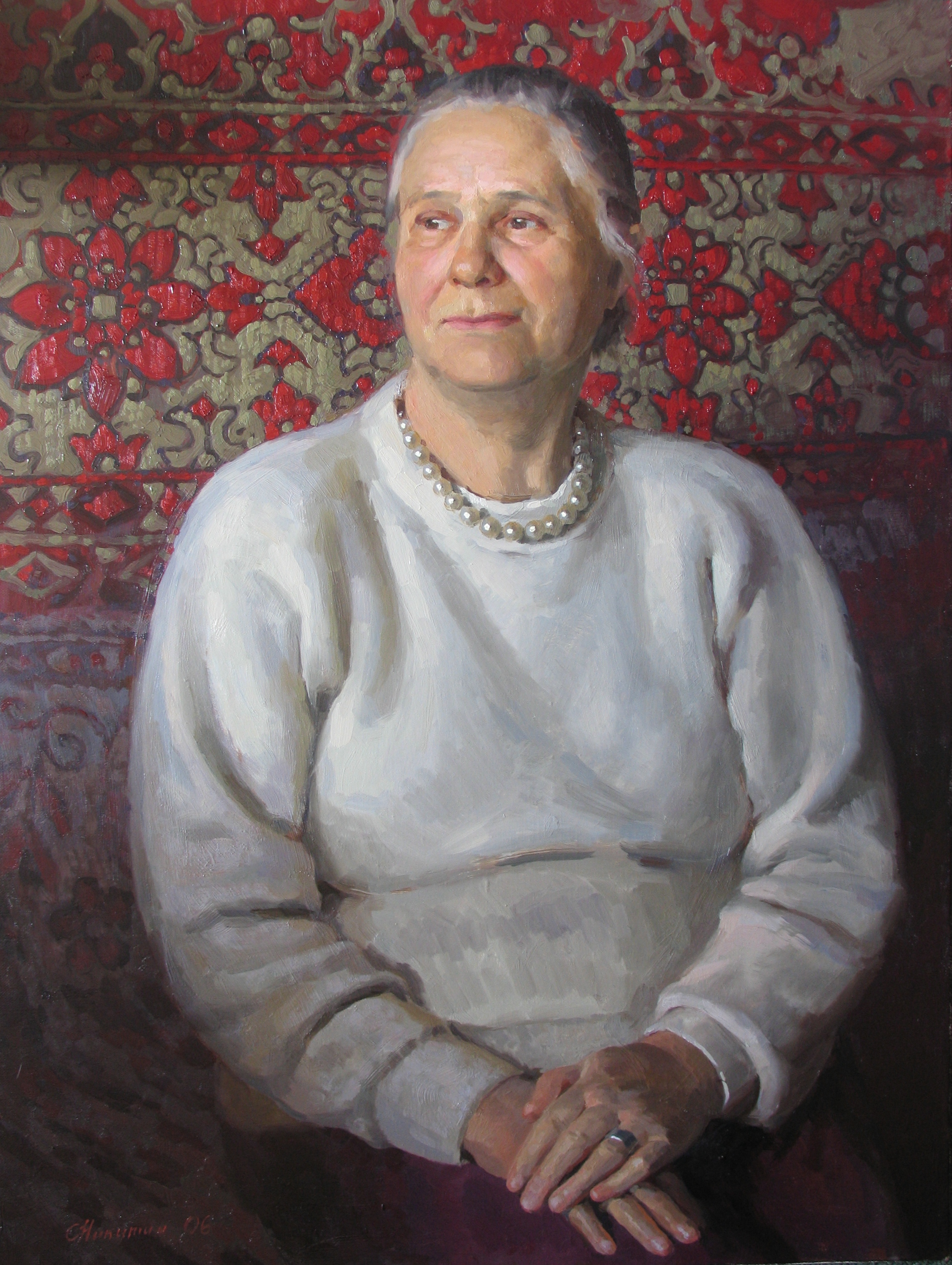 Портрет бабушки маслом